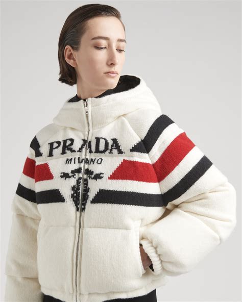 neutral tone cashmere prada jackets